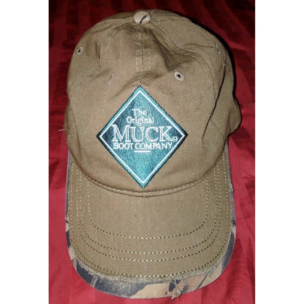 The Original Muck Boot Company Adjustable Strapback Camo Hat Cap RARE HTF EUC